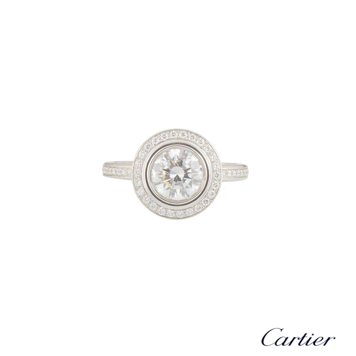 Cartier D Amour Diamond Platinum Ring | Rich Diamonds